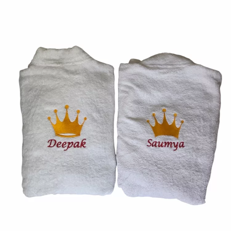 Personalized Couple Bathrobe with Name